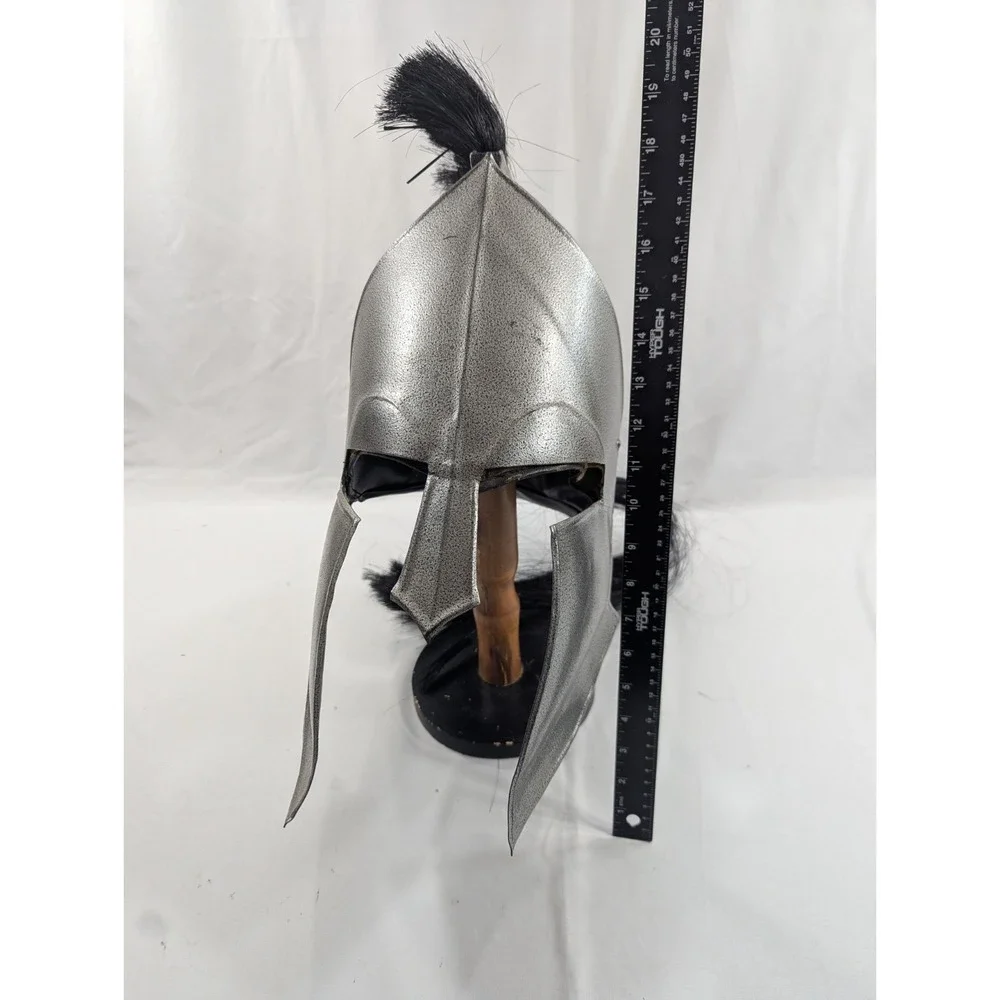 Spartan Warrior Helmet Armor Achilles Troy Metal Black‎ Large Heavy